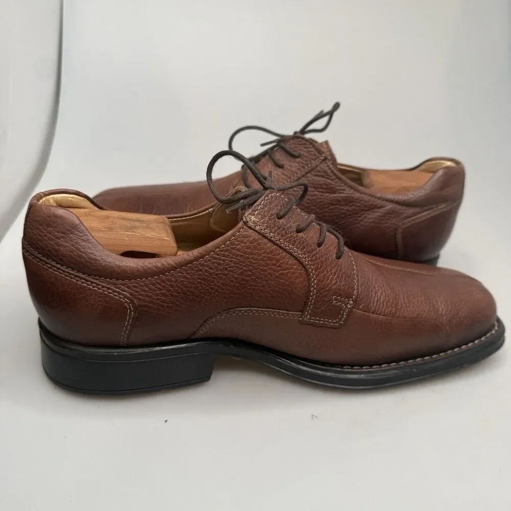 Belvedere Studio Oxford Shoes Mens 9.5 EEE Brown Leather Split Toe EUC